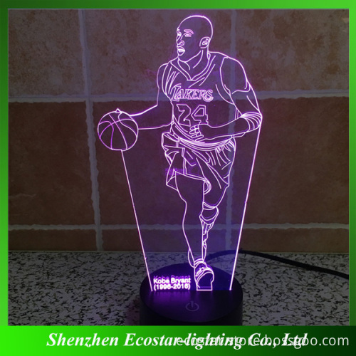 2016 top sale optical illusion 3d led lamp/3d led lighting lamp